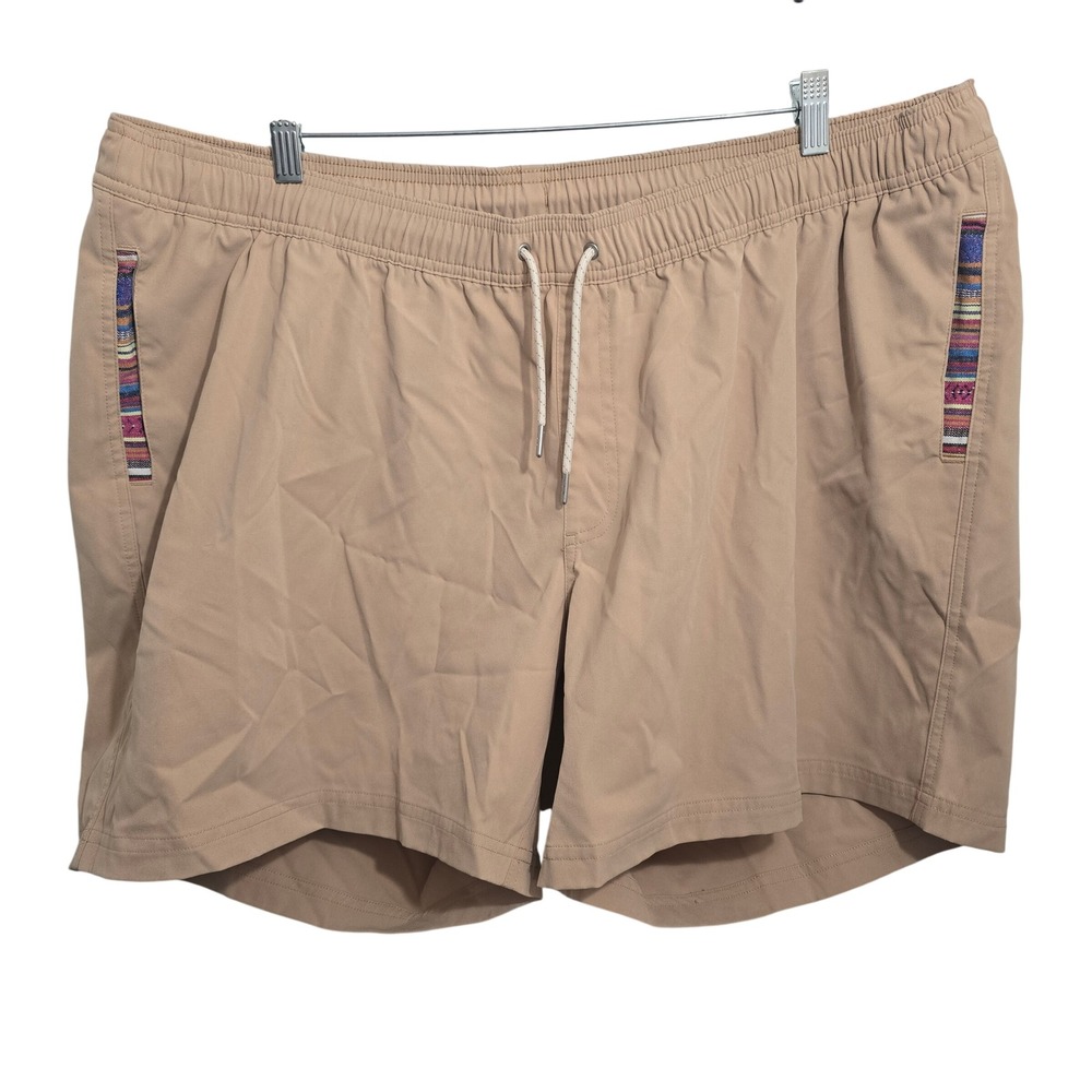 Wowie‎ Mens Tan Khaki Stretch Shorts Woven Pocket Detail Size 3XL